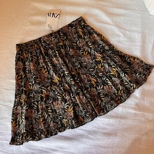 Zara Floral Mini Skirt